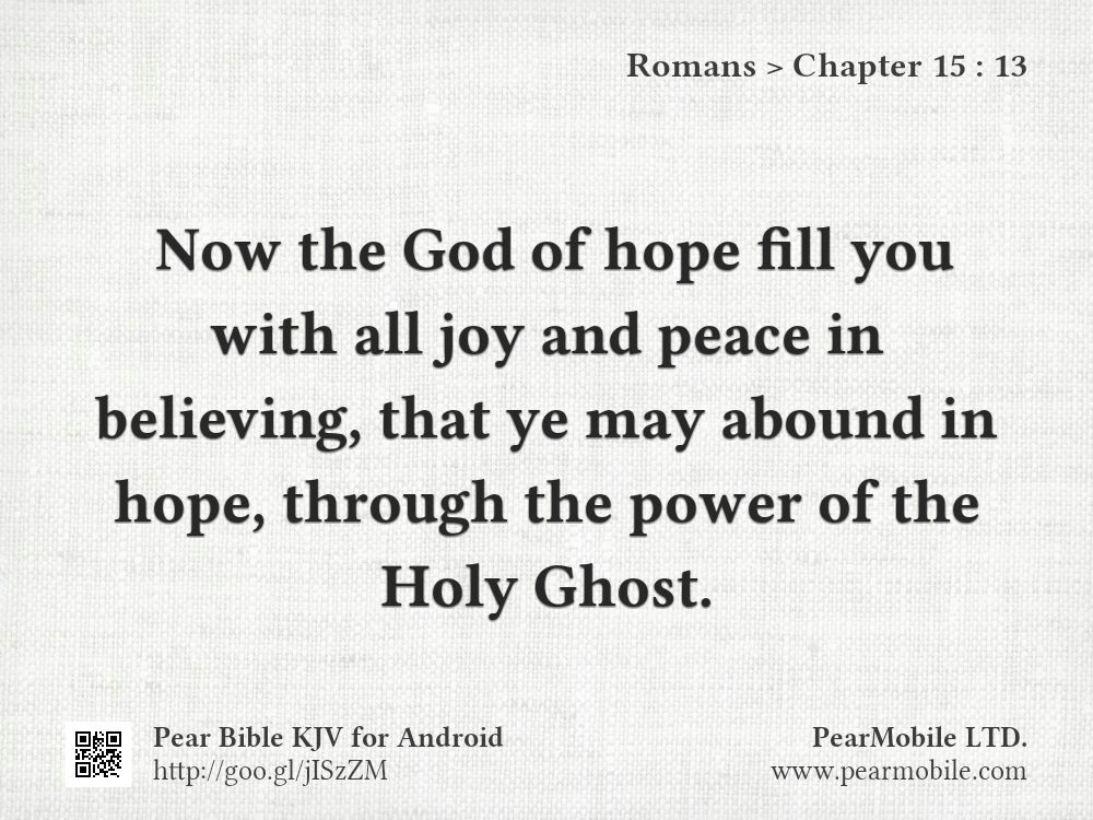 Romans, Chapter 15:13